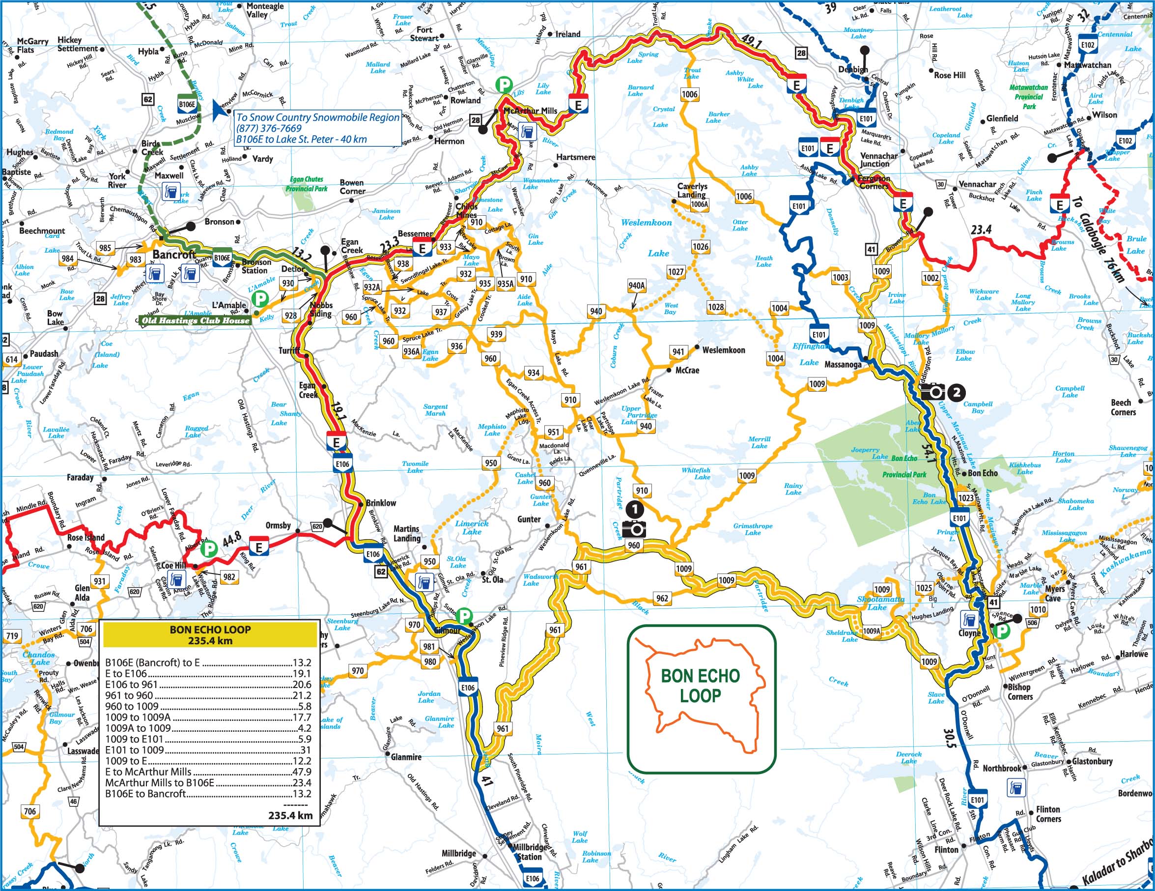 Bon Echo Provincial Park Map